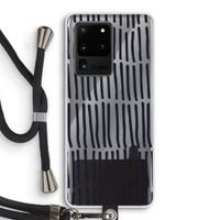 Moroccan stripes: Samsung Galaxy S20 Ultra Transparant Hoesje met koord