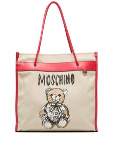 Moschino sac cabas à imprimé Teddy Bear - Tons neutres