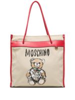 Moschino sac cabas à imprimé Teddy Bear - Tons neutres