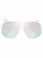 Moncler Eyewear lunettes de soleil à monture oversize - Blanc - thumbnail