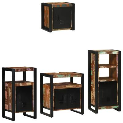 Badkamermeubelset met plank 4 pcs Multikleur 55 x 35 x 60 cm