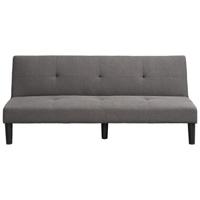 Slaapbank Cairns - antraciet - 75x188x88 cm - Leen Bakker