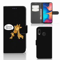 Samsung Galaxy A30 Leuk Hoesje Giraffe - thumbnail