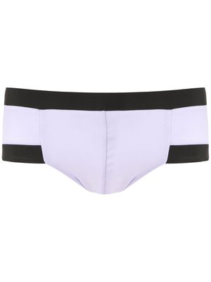 Amir Slama slip de bain à bordures contrastantes - Violet