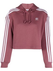 adidas hoodie crop à lien de resserrage - Rouge