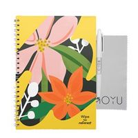 Notitieboek Hardcover Uitwisbaar en Herbruikbaar A5 - Flower Vibes - thumbnail