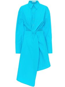 JW Anderson robe-chemise torsadée à découpes - Bleu
