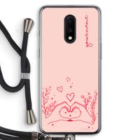 Love is in the air: OnePlus 7 Transparant Hoesje met koord