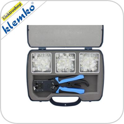 Assortiment met modulaire stekers RJ11 en RJ12 voor platte s