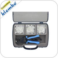 Assortiment met modulaire stekers RJ11 en RJ12 voor platte s