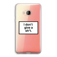 Don't give a shit: HTC U Play Transparant Hoesje Don't give a shit: HTC U Play Transparant Hoesje