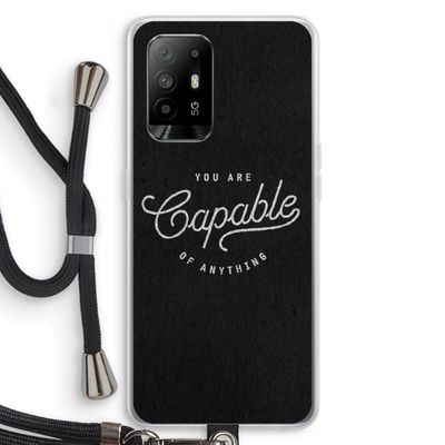Capable: Oppo A94 5G Transparant Hoesje met koord
