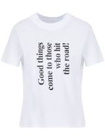 Armani Exchange t-shirt en coton à texte imprimé - Blanc