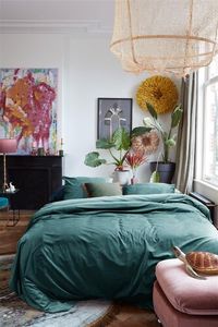At Home by Beddinghouse At Home by Beddinghouse Tender dekbedovertrek Green 140x200/220