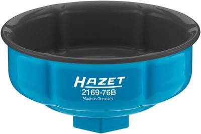 HAZET Oliefitersleutel 2169-76B · 1/2 inch (12,5 mm) vierkant hol · Ribbelprofiel · SW 76 mm