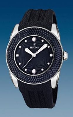 Horlogeband Festina F16591-5 Silicoon Zwart 24mm