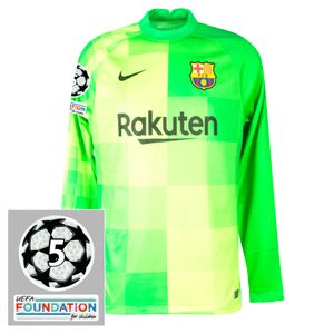 FC Barcelona Keepersshirt 2021-2022 + Champions League Badges