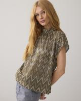Summum Top Zig Zag Lurex 3s5177-30718 T-shirt Korte Mouw 655 Dark Camo