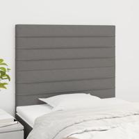 Hoofdborden 2 st 80x5x78/88 cm stof donkergrijs