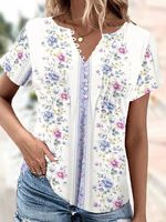 Jersey Loose Casual Buttoned Shirt - thumbnail