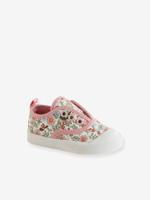 Stoffen elastische babysneakers roze, bedrukt