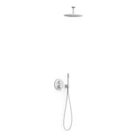 Regendouche set Tres Study | Inbouw | Mengkraan | 2-weg | Rond | Wit mat