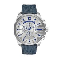 Horlogeband Diesel DZ4511 Leder/Textiel Blauw 26mm - thumbnail