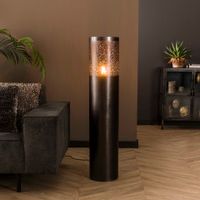 LifestyleFurn Vloerlamp 'Bryston' 120cm hoog, kleur Zwart Nikkel