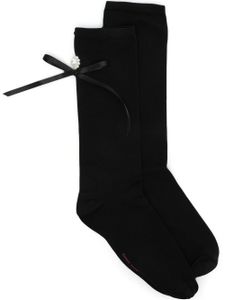 Simone Rocha claquettes à perles artificielles - Noir
