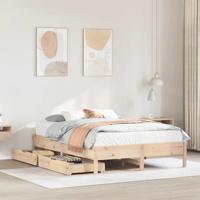 Bedframe zonder matras massief grenenhout 140x190 cm