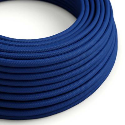 Strijkijzersnoer Navy Blauw rond stoffen snoer per meter