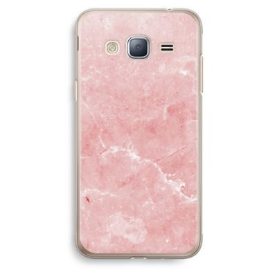 Roze marmer: Samsung Galaxy J3 (2016) Transparant Hoesje