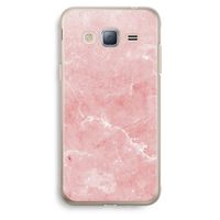 Roze marmer: Samsung Galaxy J3 (2016) Transparant Hoesje