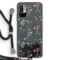 Small white flowers: Xiaomi Redmi Note 10 5G Transparant Hoesje met koord