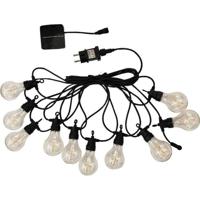 Buitenlichtslinger - LUMISKY - PARTY CLEAR HYBRID - 7,50 m - Solar en lichtnet - 10 bollen - Warm witte LED Buitenlichtslinger - LUMISKY - PARTY CLEAR HYBRID - 7,50 m - Solar en lichtnet - 10 bollen - Warm witte LED