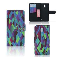 Nokia 1 Plus | Book Case | Abstract Green Blue