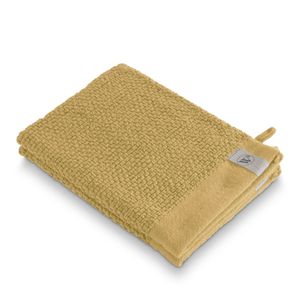 WALRA Washand Soft Cotton Popcorn Geel - 2x 16x21 cm