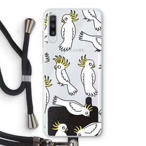 Papegaai: Samsung Galaxy A70 Transparant Hoesje met koord
