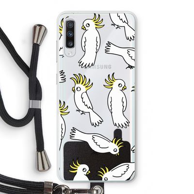 Papegaai: Samsung Galaxy A70 Transparant Hoesje met koord