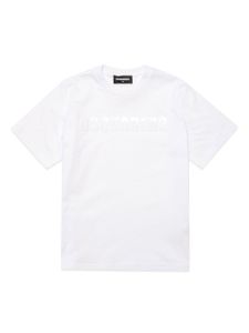 DSQUARED2 KIDS t-shirt en coton à logo pailleté - Blanc