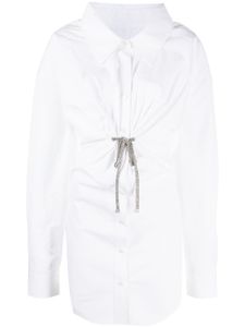 Alexander Wang robe-chemise courte à détail torsadé - Blanc