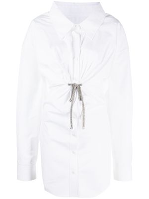 Alexander Wang robe-chemise courte à détail torsadé - Blanc
