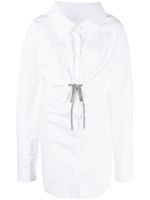 Alexander Wang robe-chemise courte à détail torsadé - Blanc