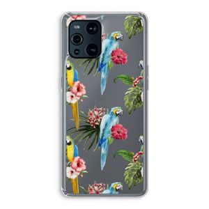 Kleurrijke papegaaien: Oppo Find X3 Transparant Hoesje