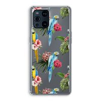 Kleurrijke papegaaien: Oppo Find X3 Transparant Hoesje