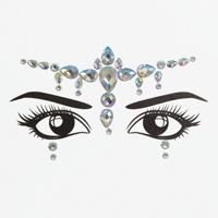 3 PC'S voorhoofd groene Masquerade make-up acryl gezicht sticker stijl: YT-49