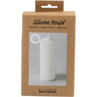 Creativ Company Siliconen vorm, geribbelde cilinder, h: 12 cm, d 4 cm, 1 stuk/ 1 doos