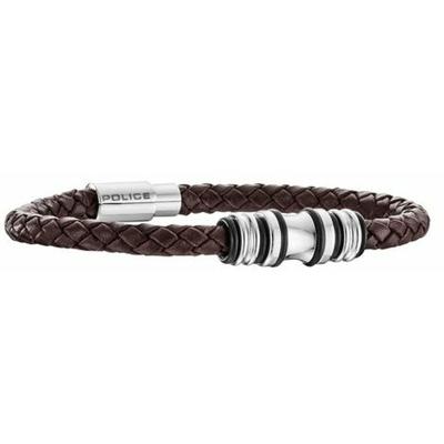Police PJ25488BLC.02A Leer 19 cm Heren armband