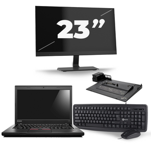 Lenovo ThinkPad L460 - Intel Core i5-6e Generatie - 14 inch - 8GB RAM - 256GB SSD - Windows 11 + 1x 23 inch Monitor