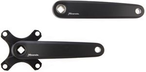 Miranda crankset delta jis voor gates 170mm mat zwart